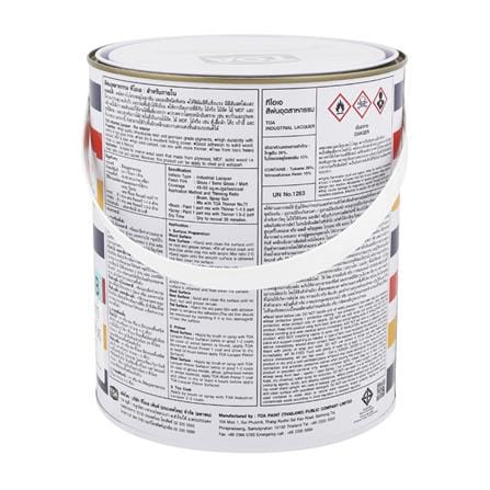 สีพ่นอุตสาหกรรม TOA INDUSTRIAL LACQUER BASE D สีขาว กึ่งเงา 1 แกลลอน_1