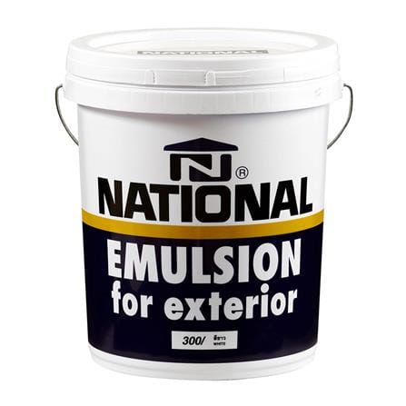 สีน้ำทาภายนอก DELTA NATIONAL 300 สีขาว ด้าน 5 แกลลอน_0