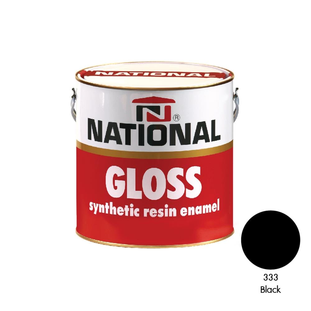 สีน้ำมัน DELTA NATIONAL 333 สีดำ เงา 1 แกลลอน