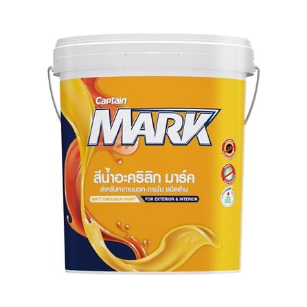 สีน้ำทาภายนอก CAPTAIN MARK #910 สีขาว 5 แกลลอน_0