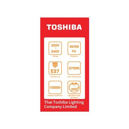 หลอดไฟ LED TOSHIBA A45 G7 4 วัตต์ WARM WHITE E27_2