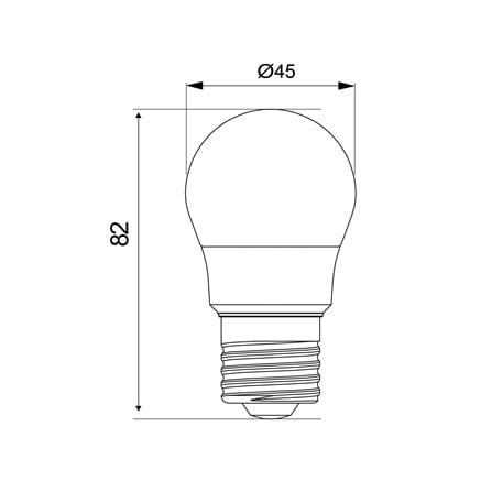 หลอดไฟ LED TOSHIBA A45 G7 4 วัตต์ WARM WHITE E27_6