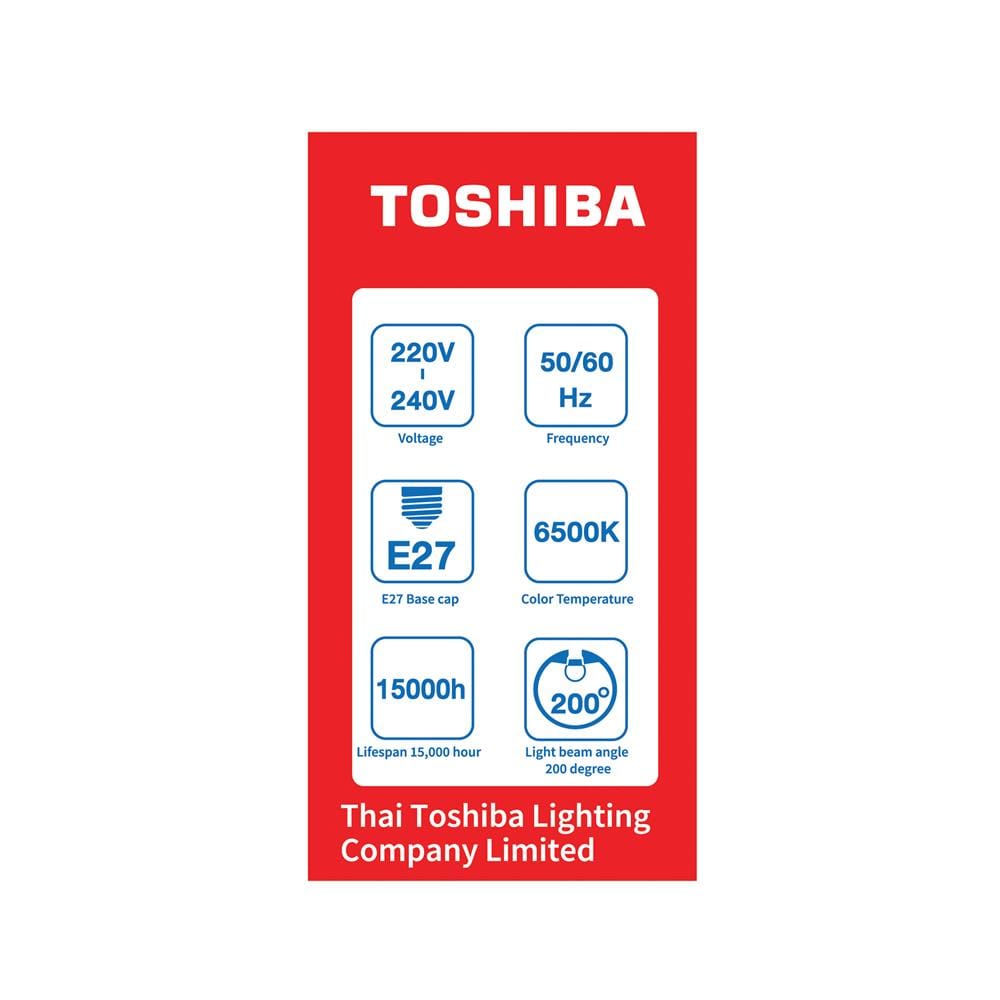 หลอด LED TOSHIBA A60 G7 7 วัตต์ DAYLIGHT E27