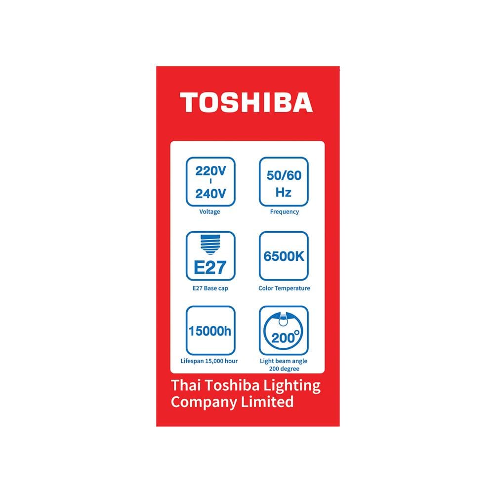 หลอด LED TOSHIBA A45 G7 4 วัตต์ DAYLIGHT E27