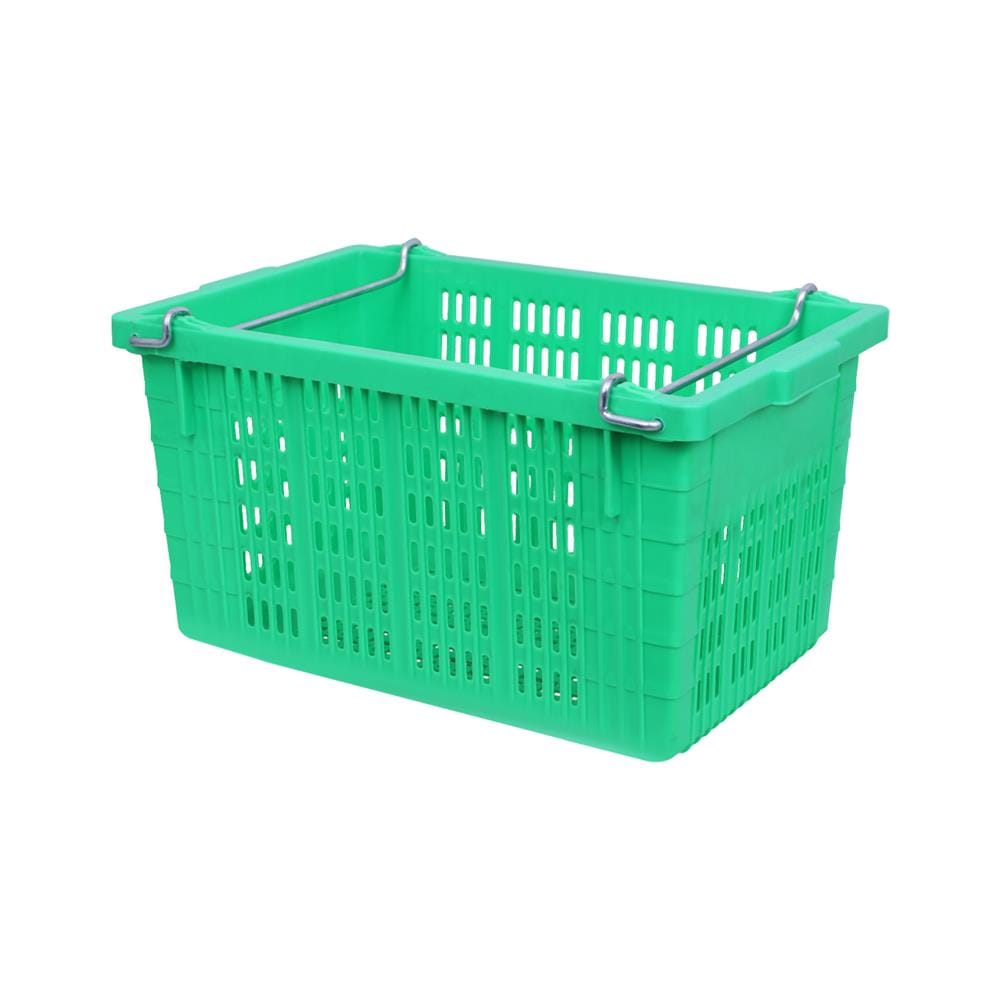 ลังผลไม้โปร่ง BASKET 33x53.5x31.5 ซม. สีเขียว