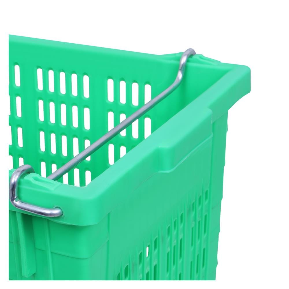 ลังผลไม้โปร่ง BASKET 33x53.5x31.5 ซม. สีเขียว