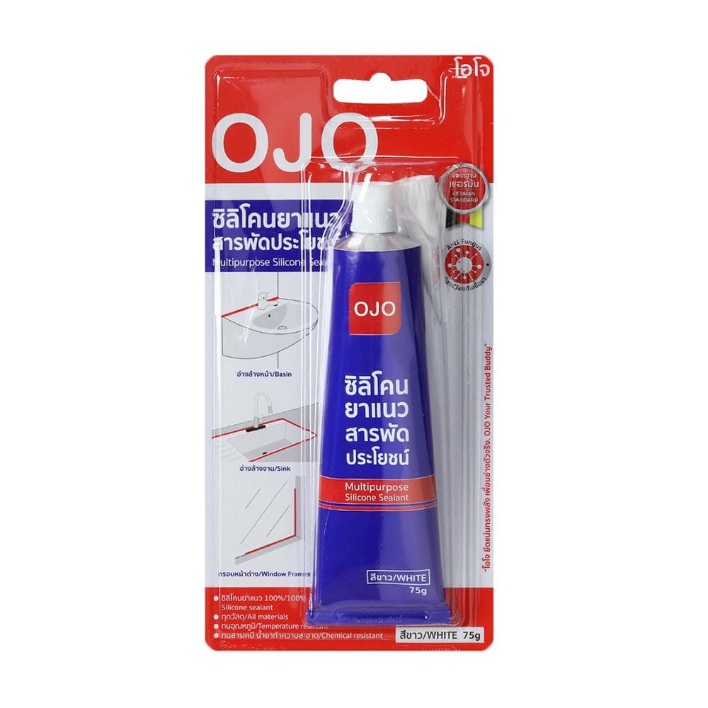 ซิลิโคนไร้กรด OJO 75 กรัม สีขาว