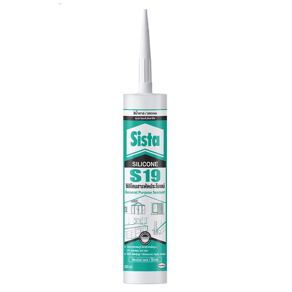 ซิลิโคนไร้กรด SISTA S19 300 มล. สีน้ำตาล