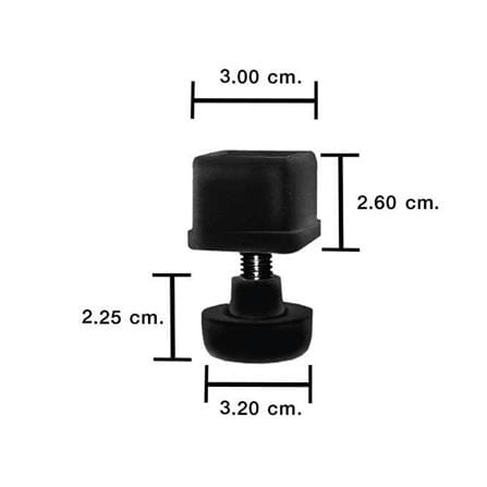 ฝาปิดท่อสี่เหลี่ยพร้อมสกรู PANSIAM ISNA-114B 1-1/4 นิ้ว สีดำ แพ็ก 2 ชิ้น_1