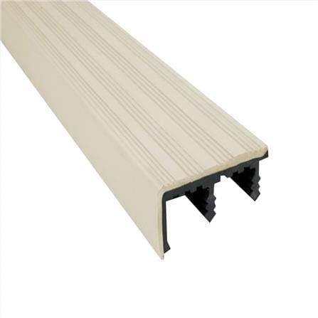จมูกบันได PVC จระเข้ พลัส ไมโครแบน 2 ม. สีครีม_0