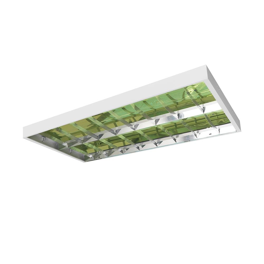 โคมตะแกรงติดลอย RACER รุ่นประหยัด CBR 2X36 วัตต์ สีขาว