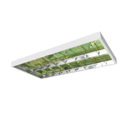 โคมตะแกรงติดลอย RACER รุ่นประหยัด CBR 2X36 วัตต์ สีขาว_0