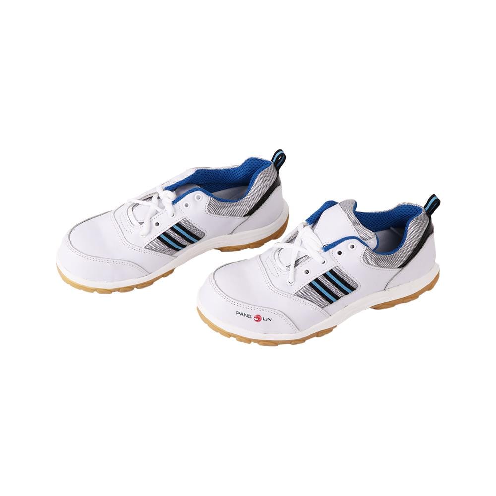 รองเท้านิรภัยหนังหุ้มส้น พื้นยาง PANGOLIN SPORT เบอร์ 8 สีขาว