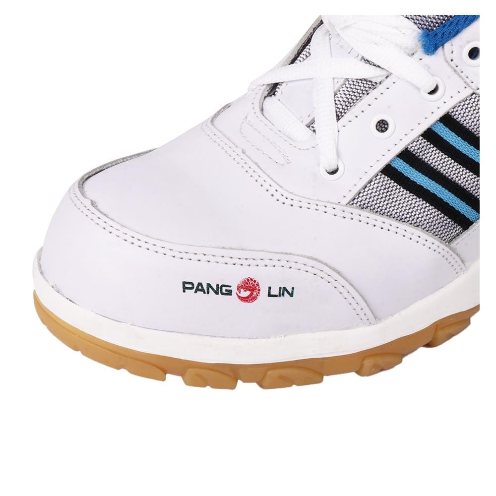 รองเท้านิรภัยหนังหุ้มส้น พื้นยาง PANGOLIN SPORT เบอร์ 9 สีขาว