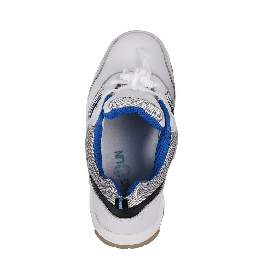 รองเท้านิรภัยหนังหุ้มส้น พื้นยาง PANGOLIN SPORT เบอร์ 7 สีขาว