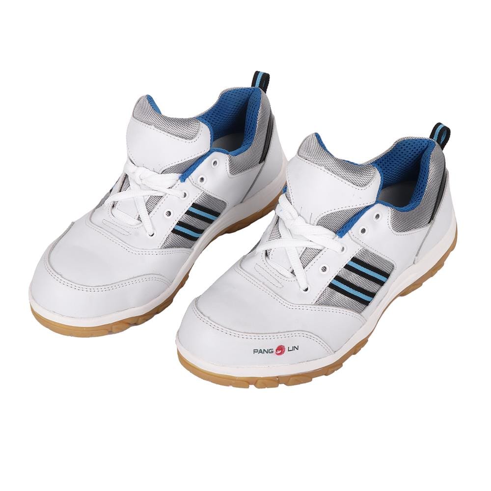 รองเท้านิรภัยหนังหุ้มส้น พื้นยาง PANGOLIN SPORT เบอร์ 10 สีขาว