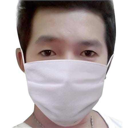 ผ้าปิดจมูก COTTON DYE 10 โหล สีขาว_3