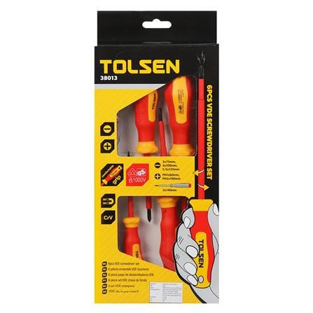 ชุดไขควงหุ้มฉนวนกันไฟฟ้า TOLSEN 6 ชิ้น/ชุด_2