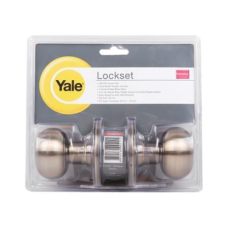 ลูกบิดประตู หัวจัน  YALE KN-VCN5227 US5  สีทองเหลืองรมดำ_3
