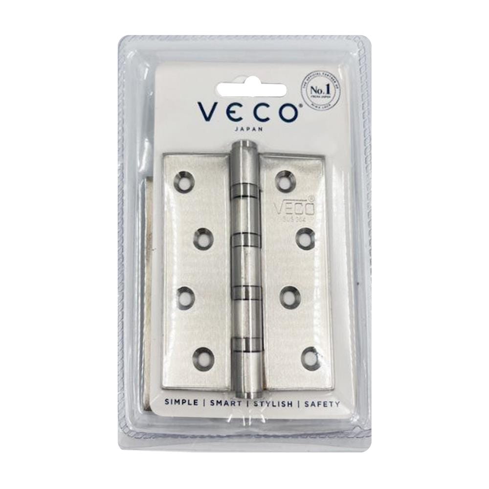 บานพับ 4x3 นิ้ว x 2 มม. VECO 4BB สีสเตนเลส (แพ็ก 3 ชิ้น) 1 แถม 1