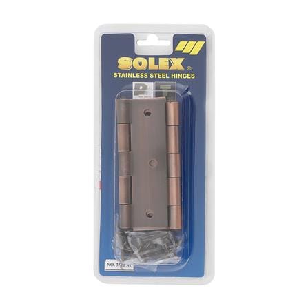 บานพับ 3.5X2 นิ้ว X 2 มม. SOLEX 3522 สีทองแดงรมดำ (แพ็ก 3 ชิ้น)_3