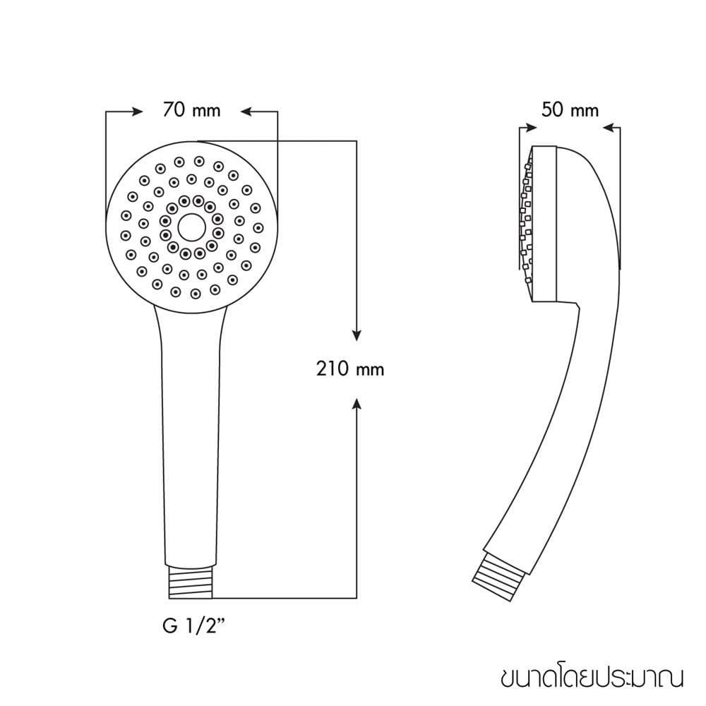 ชุดฝักบัวสายอ่อน 1 ระดับ WSP WSP-116 สีโครม
