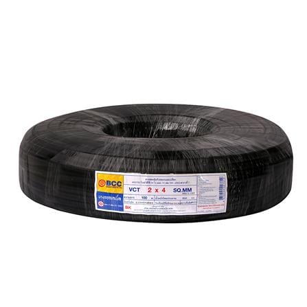 สายไฟ VCT BCC 2x4 ตร.มม. 100 ม. สีดำ_0