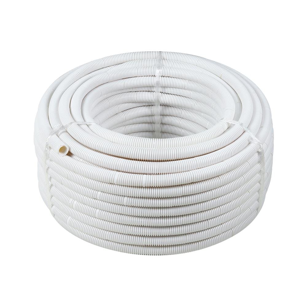 ท่ออ่อนลายลูกฟูก HACO 16 มม. 50 ม. สีขาว