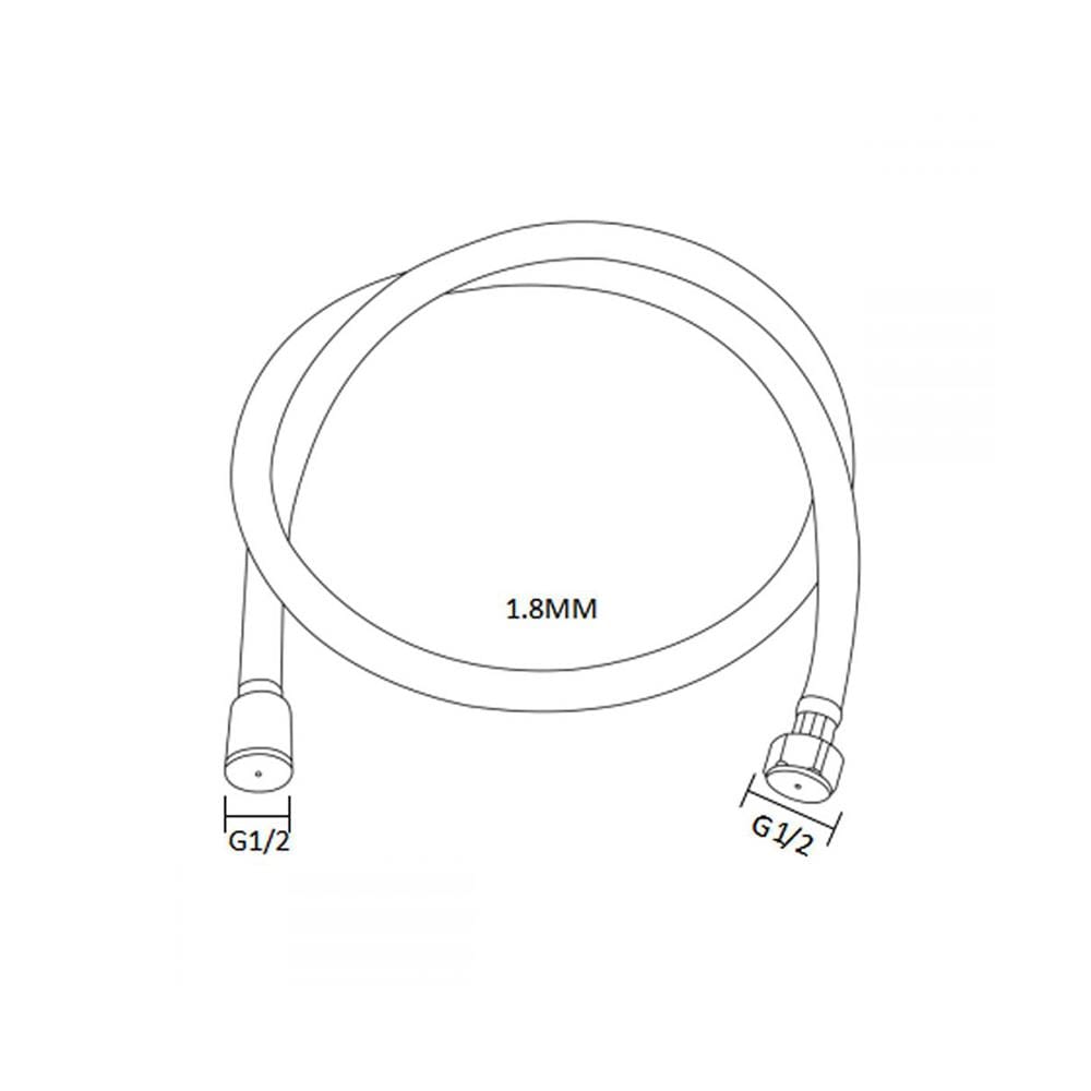 สายฝักบัว PVC BEN BN 555A7878 180 ซม.