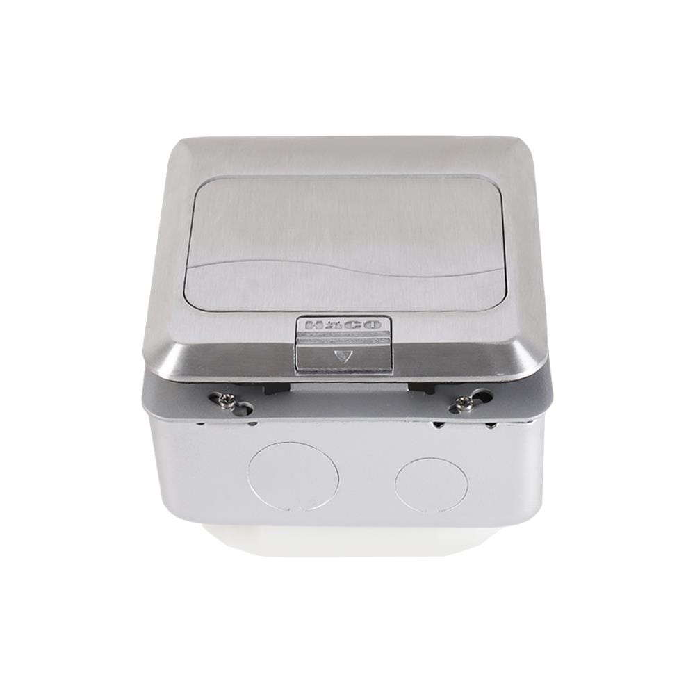 เต้ารับฝังพื้นอะลูมิเนียม HACO HPU-1AM/T สีเทา