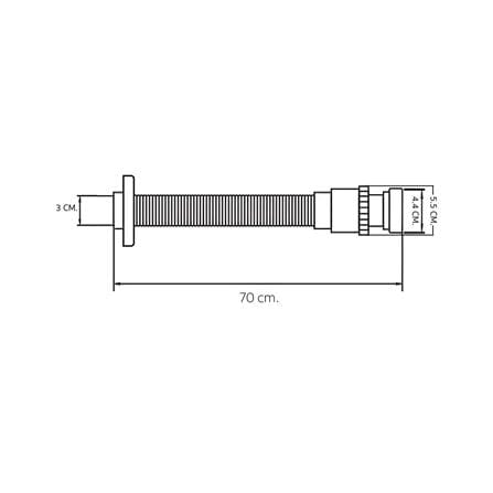 ท่อน้ำทิ้งอ่างล้างหน้า DONMARK ES-09 70 ซม._1
