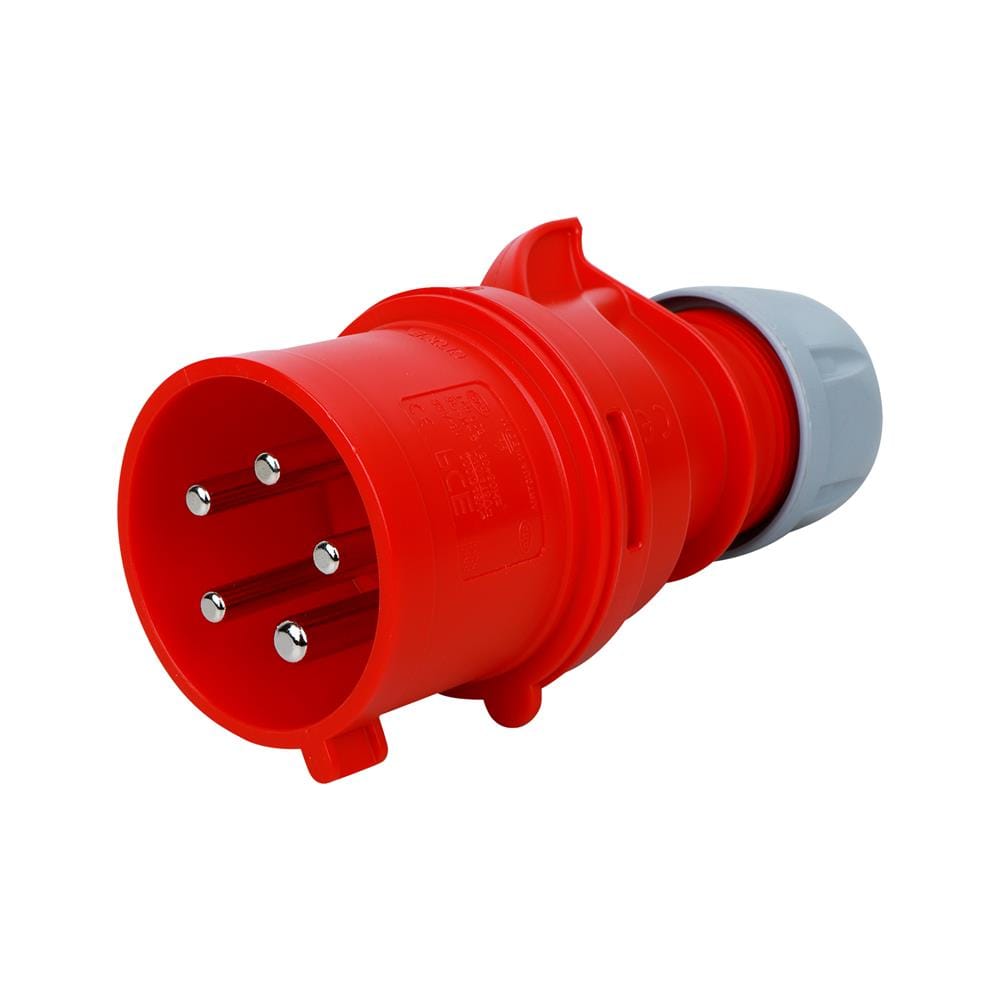 เพาเวอร์ปลั๊กตัวผู้ HACO 5 ขา 025-6V 32 แอมป์ สีแดง