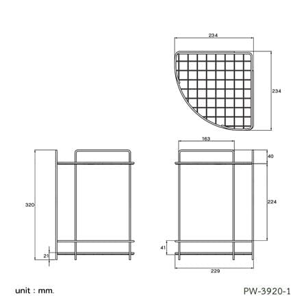 ตะแกรงวางของเข้ามุม 2 ชั้น PRIME PW-3920-1_1