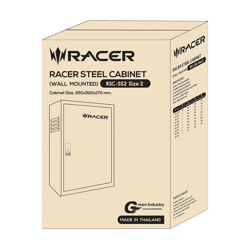 ตู้สวิตช์บอร์ด เบอร์ 2 ธรรมดา ฝาจม RACER