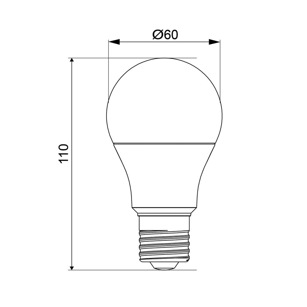 หลอด LED TOSHIBA A60 G7 9 วัตต์ DAYLIGHT E27