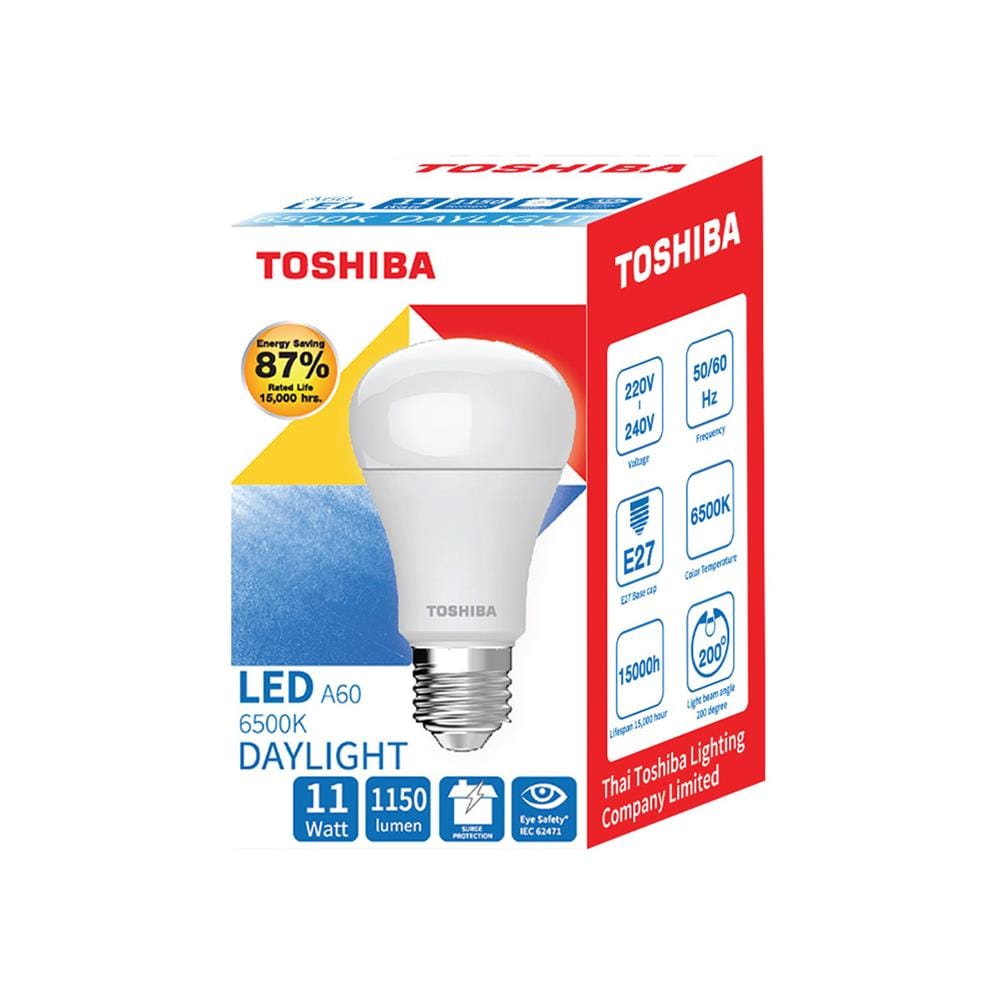 หลอด LED TOSHIBA A60 G7 11 วัตต์ DAYLIGHT E27