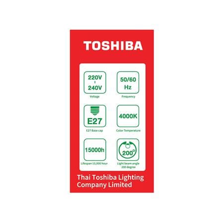 หลอด LED TOSHIBA A60 G7 11 วัตต์ COOL WHITE E27_2