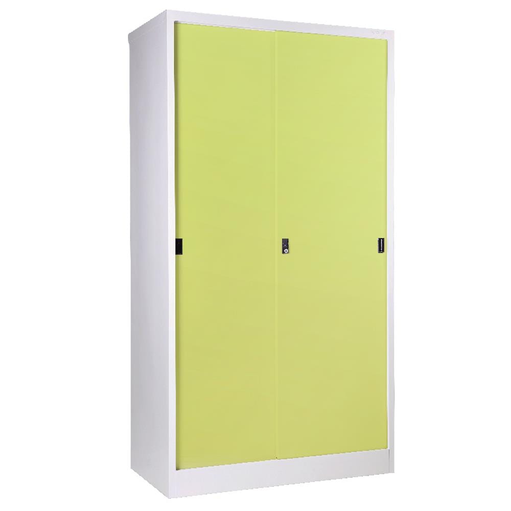 ตู้เหล็กสูงบานเลื่อนทึบ KIOSK SOD-18 สีเขียว