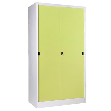 ตู้เหล็กสูงบานเลื่อนทึบ KIOSK SOD-18 สีเขียว_1