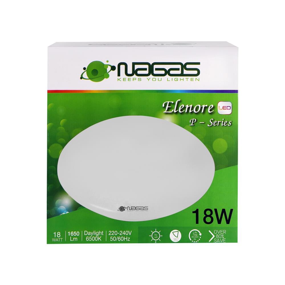 ไฟเพดาน LED NAGAS ELENORE P-SERIES 12 นิ้ว 18 วัตต์ DAYLIGHT สีขาว