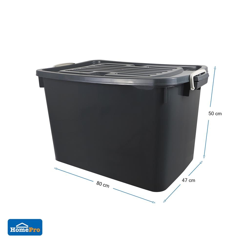 กล่องเก็บของ ME LIVING S140 50X80X47CM 140 ลิตร สีเทา