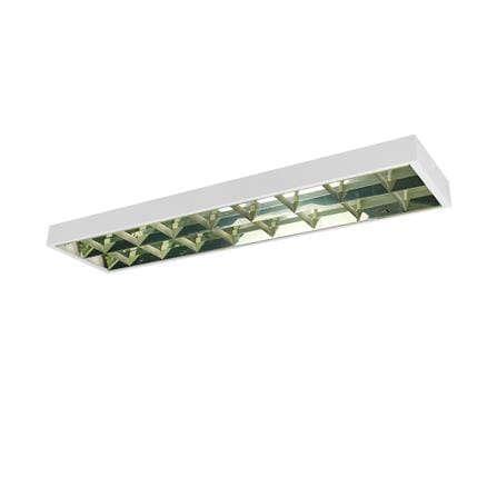 โคมตะแกรงติดลอย RACER รุ่นประหยัด CR 2X36 วัตต์ สีขาว