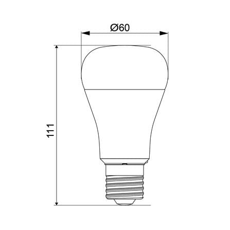 หลอด LED TOSHIBA A60 G7 13 วัตต์ WARM WHITE E27_6