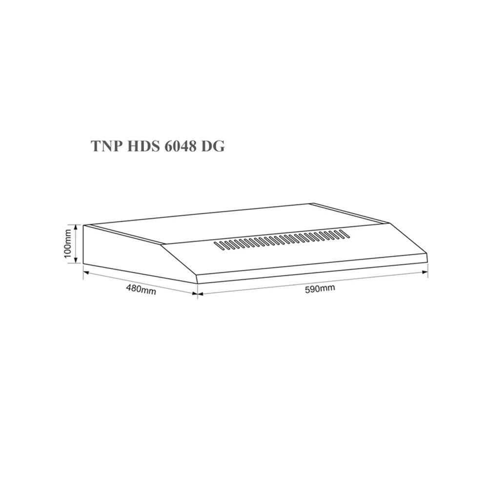 เครื่องดูดควันมาตรฐาน TECNOPLUS TNP HDS 6048 DG 60 ซม.
