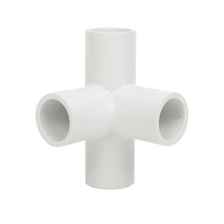 ข้อต่อสี่ทางตั้งฉาก PVC THAI PIPE 1/2 นิ้ว สีขาว_1