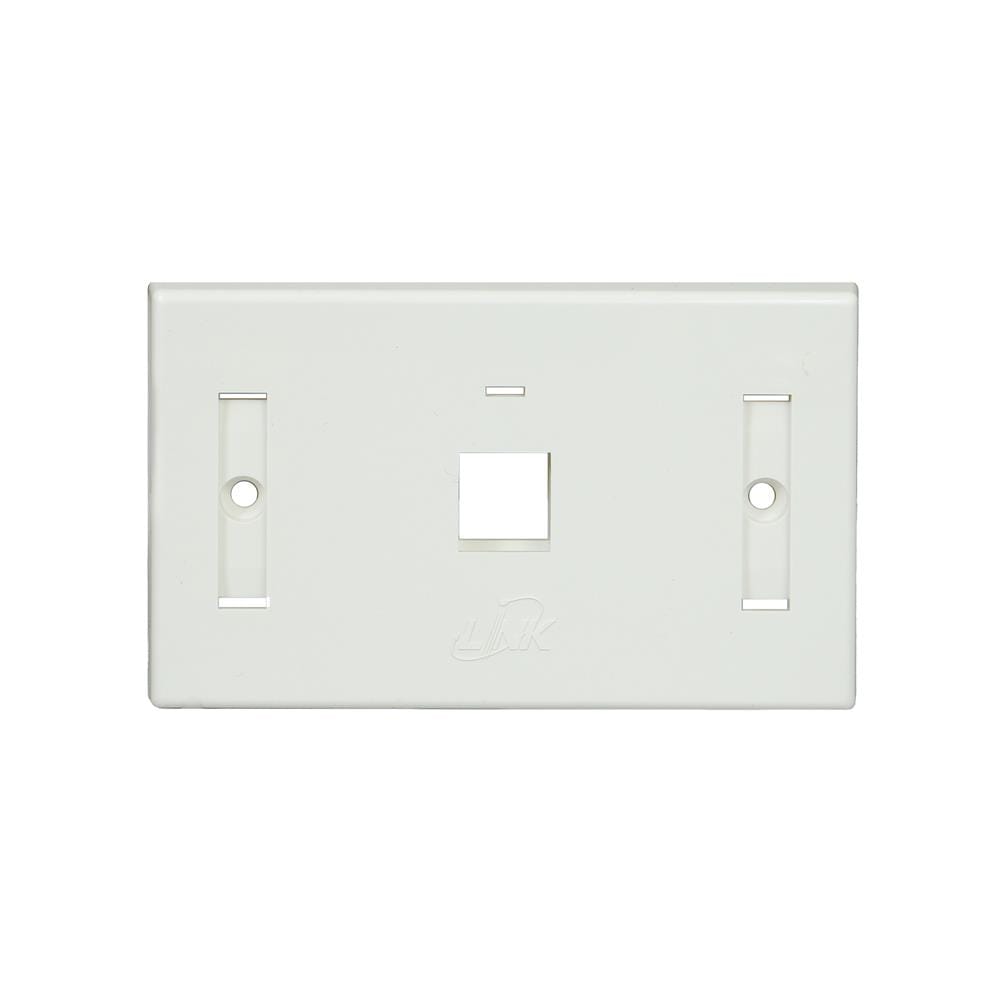 หน้ากาก 1 ช่อง LINK US2001 สีขาว