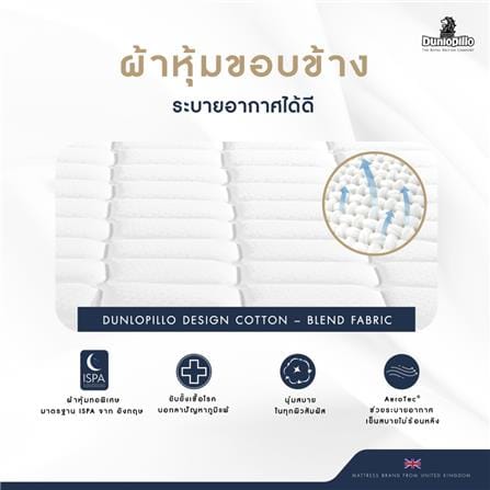 ที่นอนสปริง 6 ฟุต DUNLOPILLO NEW HAM (พร้อมหมอนหนุน 2 ใบ)_3