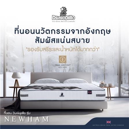 ที่นอนสปริง 3.5 ฟุต DUNLOPILLO NEW HAM (พร้อมหมอนหนุน 1 ใบ)_10