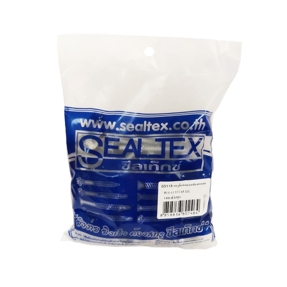 สกรูยึดสันลอนปลายแหลม SEALTEX 12-11X65 มม. 100 ชิ้น