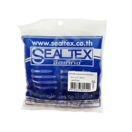 สกรูยึดแผ่นซ้อนและครอบปลายแหลม SEALTEX 10-11x20 มม. 100 ชิ้น_1